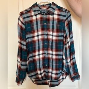 American Eagle boyfriend for flannel! The prettiest colors and so soft!